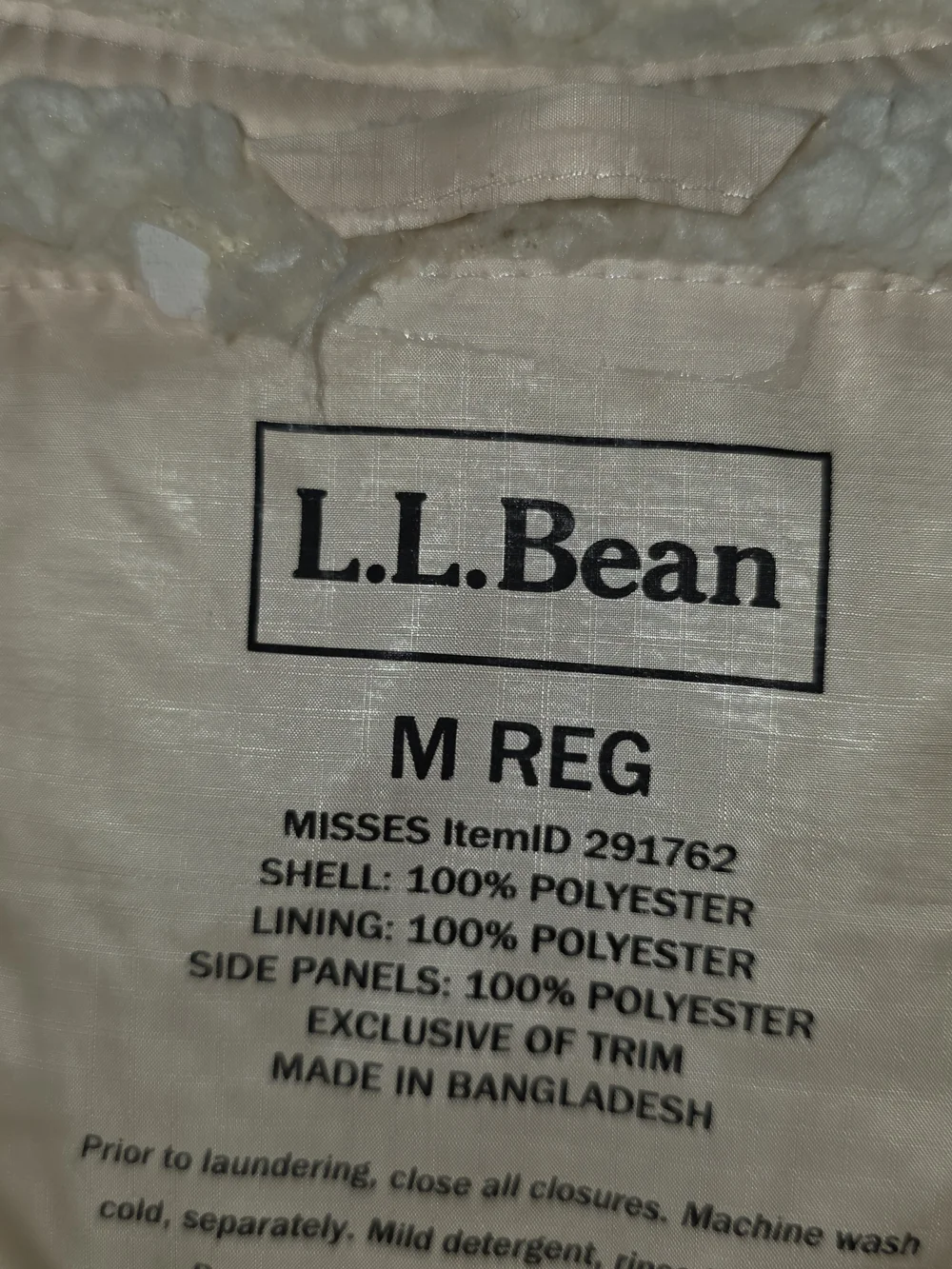 L.L. Bean Women's Quilted Sleeveless Vest in Cream - Picture 4 of 11